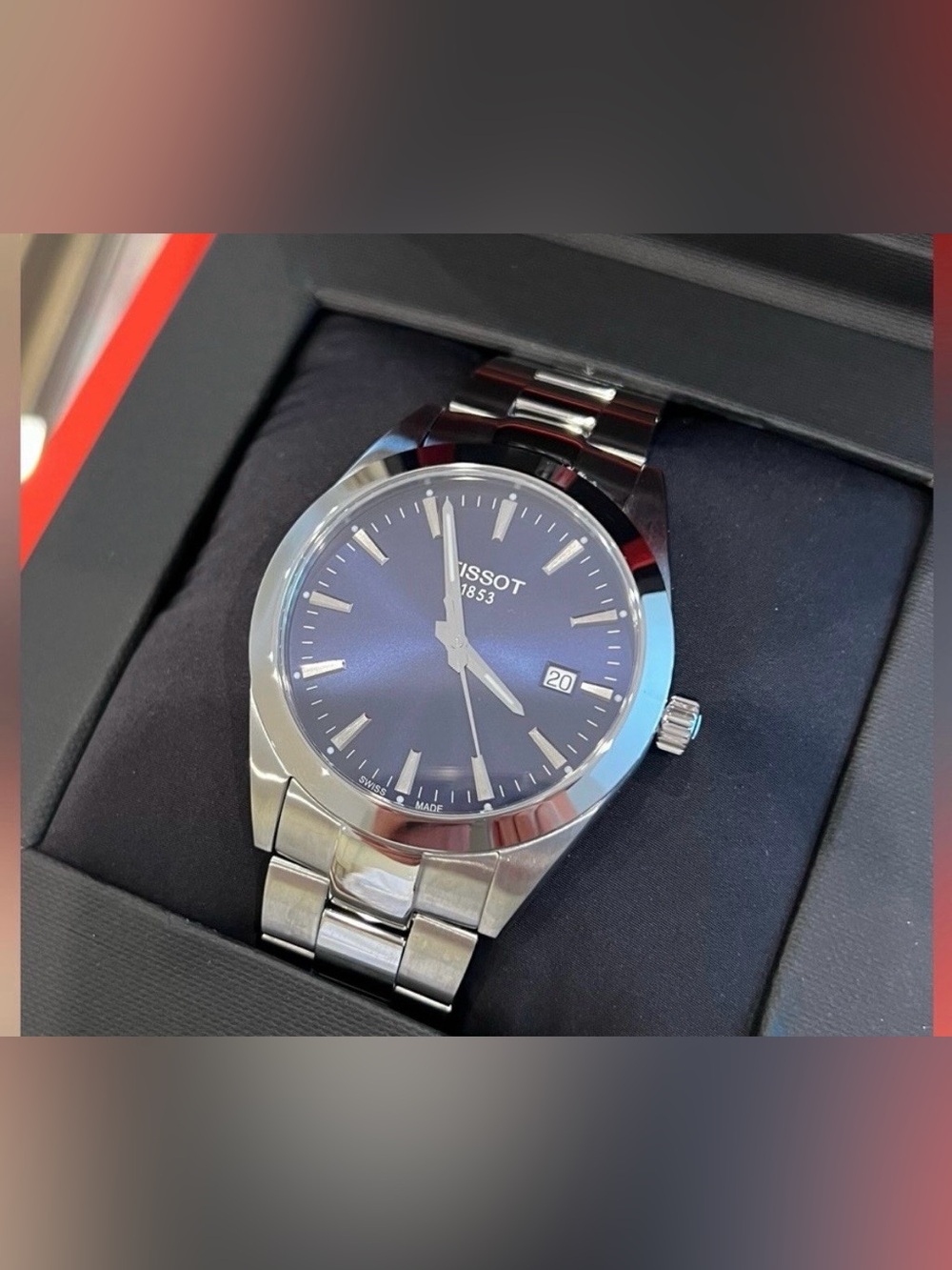 Tissot Men's Blue Dial Stainless Steel Bracelet Watch New
